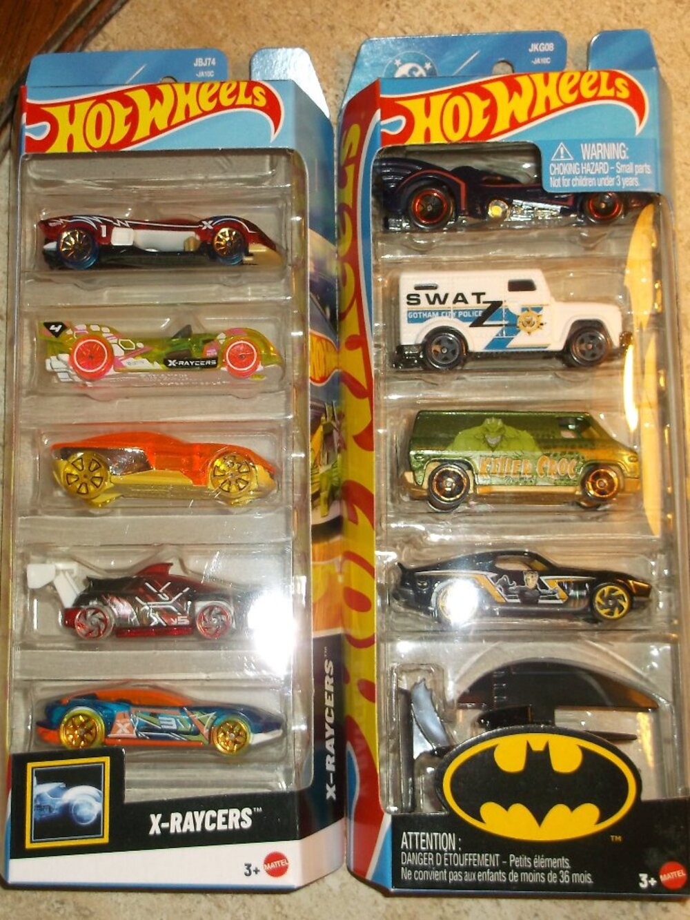 🦇Hot Wheels Batman + X‑Raycers Bundle • 10‑Car Collector Set • NWT
